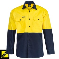 WORKCRAFT HI VIS L/S SHIRT 6XL