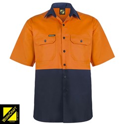 WORKCRAFT HI VIS S/S SHIRT 6XL