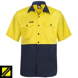 WORKCRAFT HI VIS S/S SHIRT 8XL