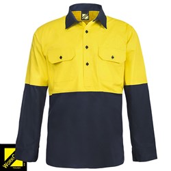 WORKCRAFT HI VIS L/S SHIRT 6XL