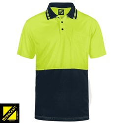 WORKCRAFT HI VIS S/S POLO 6XL