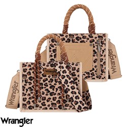 LEOPARD ROPE HANDLE BAG