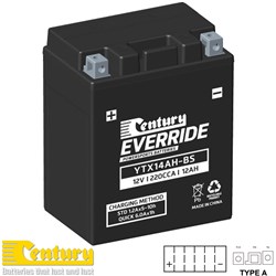CENTURY MOTORCYCLE BATTERY 12V
