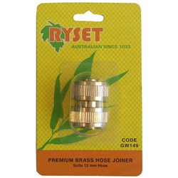 RYSET BRASS HOSE JOINER 12MM