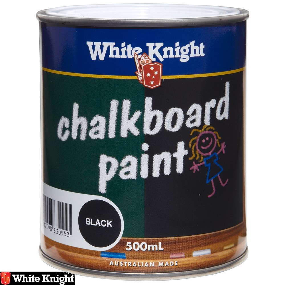 CHALKBOARD PAINT BLACK 500ML WHITE KNIGHT ENAMEL - Collier & Miller