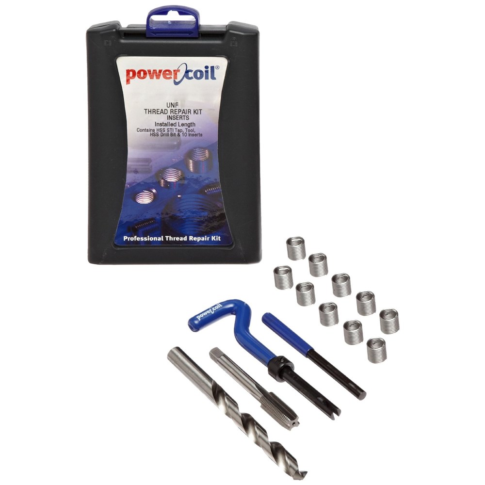 POWERCOIL KIT 7/16 UNF 20TPI INCLUDES 11.5MM DRILL, STI TAP 10 INSERTS AND  2 APPLICATORS - Collier & Miller