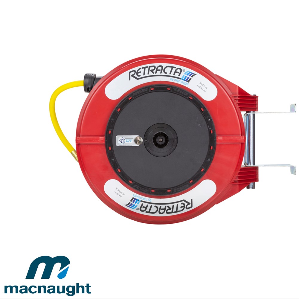 MACNAUGHT RETRACTA R3-P 1/2 20M AIR HOSE REEL WITH RACR 3/8BSP  INLET/OUTLET - 250PSI - Collier & Miller