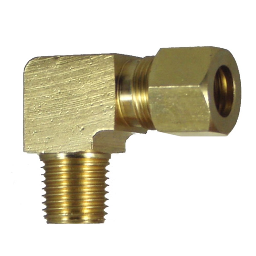 BRASS COMPRESSION ELBOW 90 M (TUBE 8MM X BSPT-M 1/8) - Collier & Miller