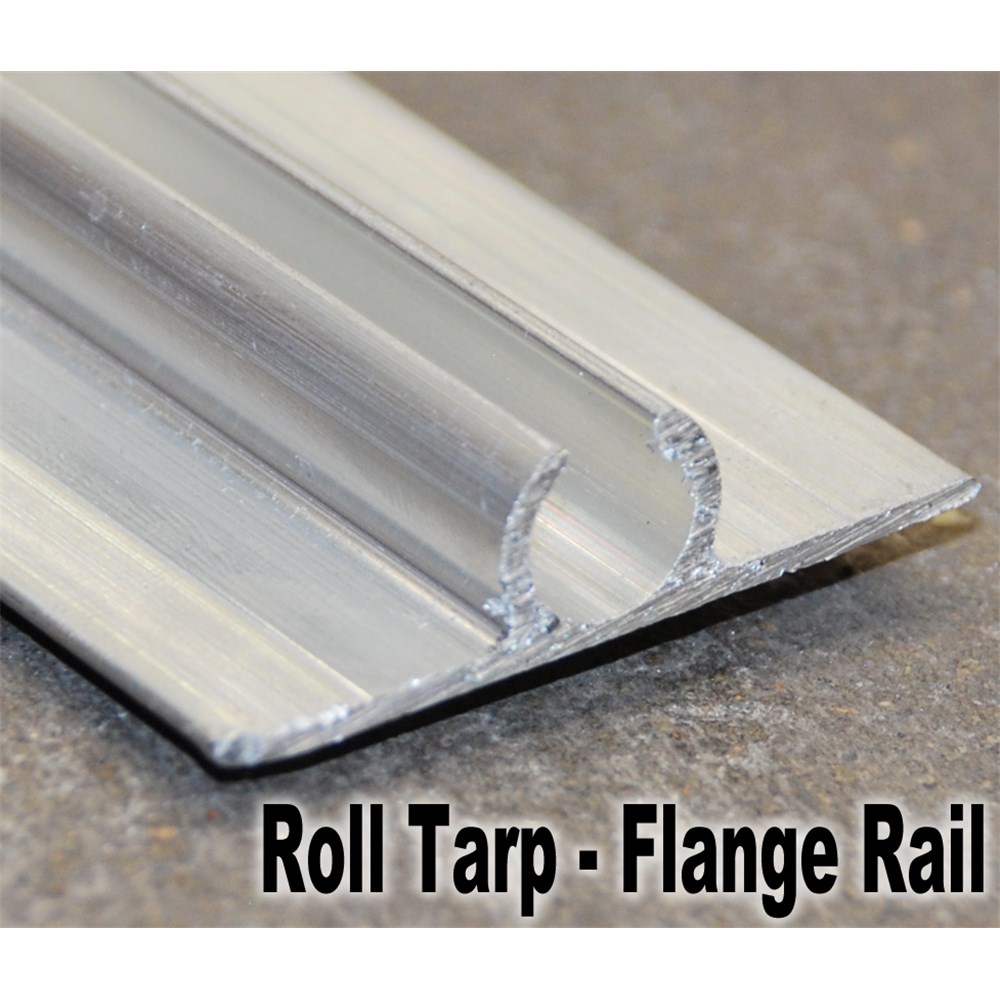 ROLLOVER TARP ROPE TRACK 6M ALUMINIUM DOUBLE FLANGE 45MM WIDE WITH