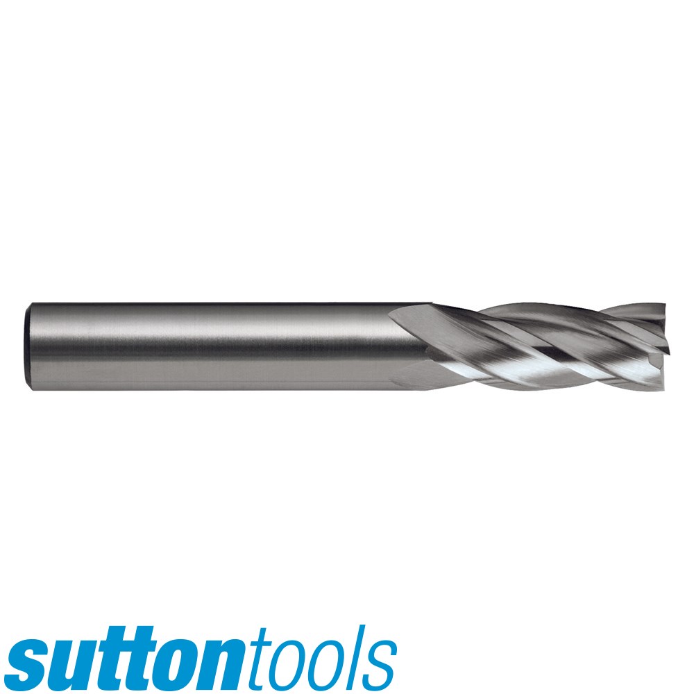 SUTTON 4 FLUTE END MILL 3 8 HSS STRAIGHT SHANK Collier Miller