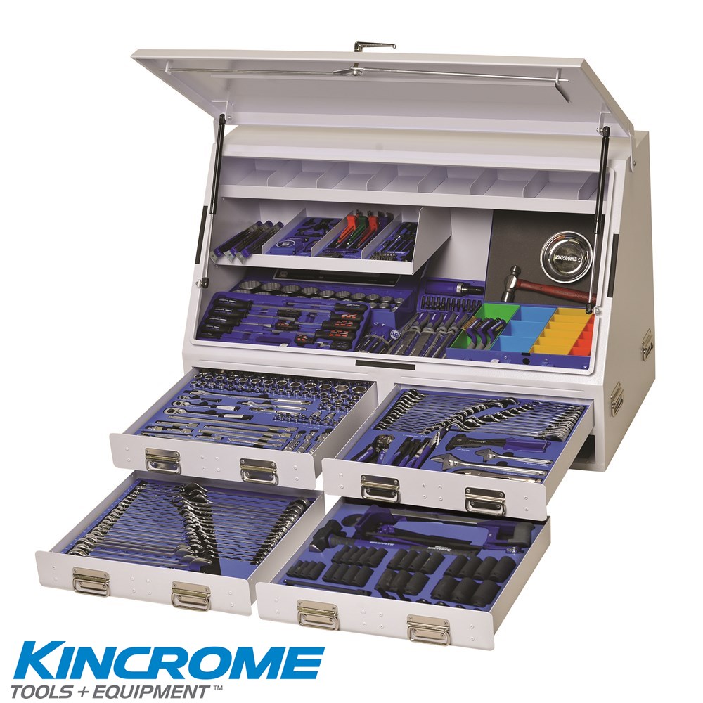 KINCROME TOOL KIT 384 PIECE 4 DRAWER UPRIGHT TRUCK BOX WHITE Collier