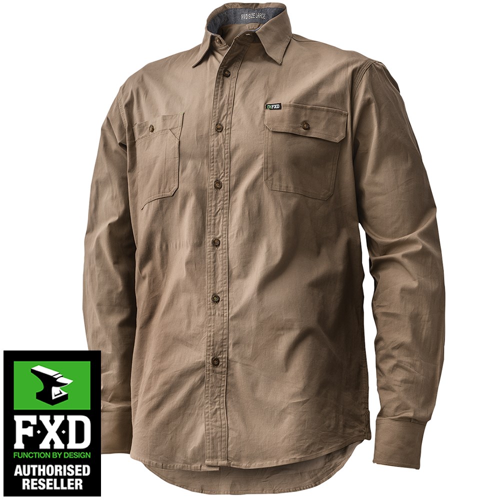 SHIRT XL KHAKI LONG SLEEVE TAILORED FIT 