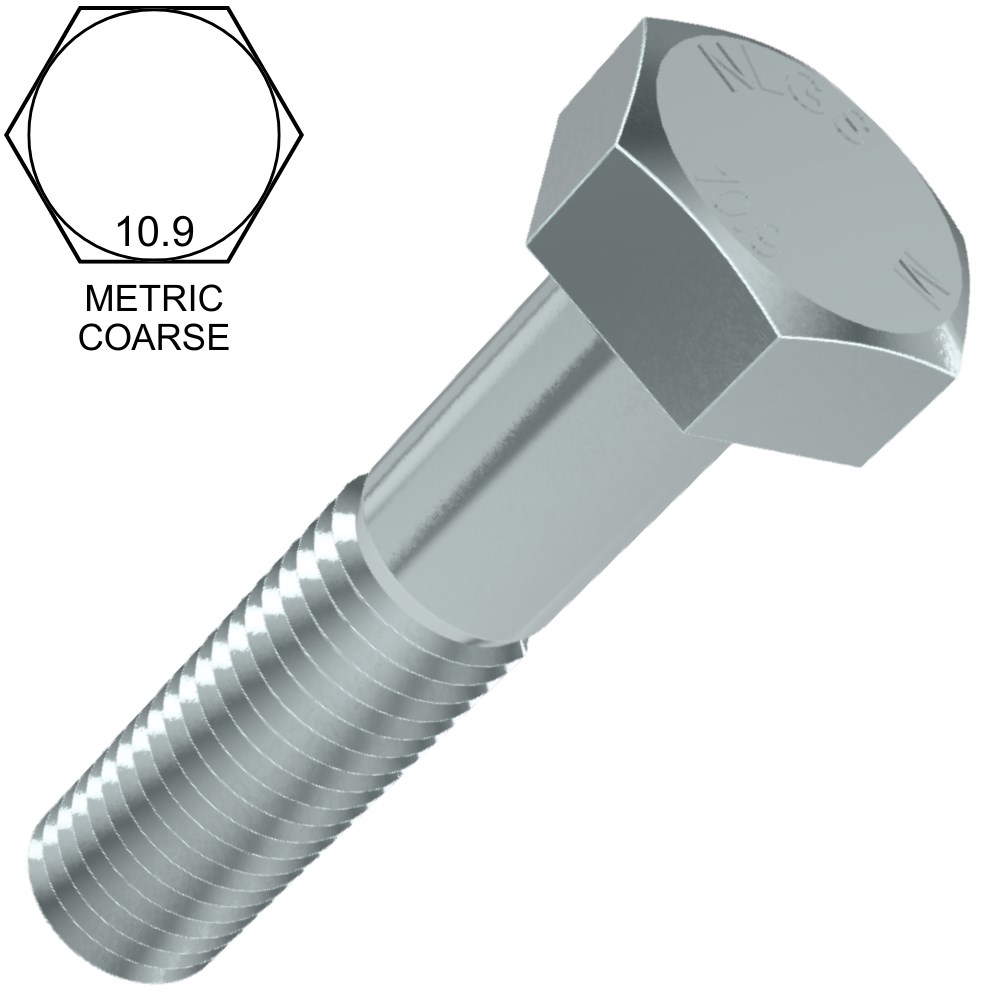 M14-2.0 X 140mm Grade 10.9 Hex Bolt – Zinc Plated, High-Strength Cap Screw