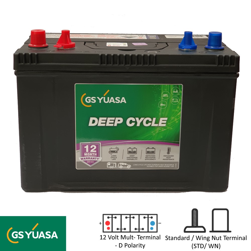 GS YUASA DEEP CYCLE BATTERY 12V 95AH L302XW172XH202 FLOODED