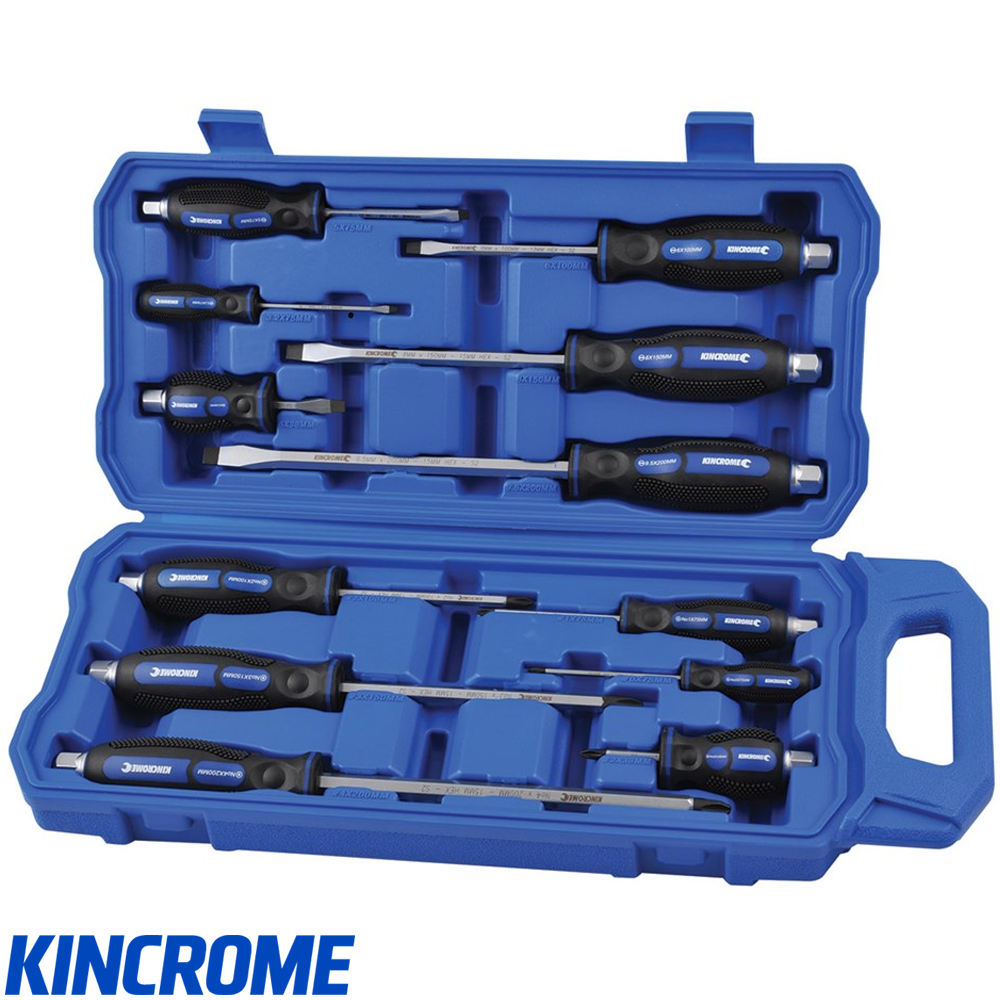 KINCROME SCREWDRIVER SET 12PC GOTHROUGH HEX BOLSTER Collier & Miller
