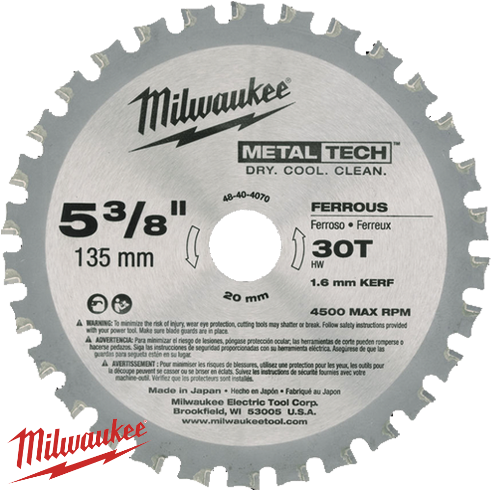 MILWAUKEE METAL CUT BLADE SUITS HD18MS 0 135MM X 20MM Collier Miller