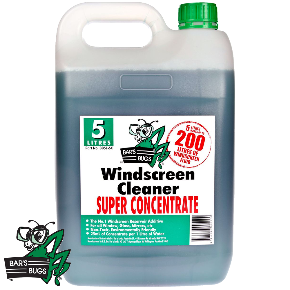 BARS BUGS W/SCREEN CLEANER 5L CONCENTRATE - Collier & Miller