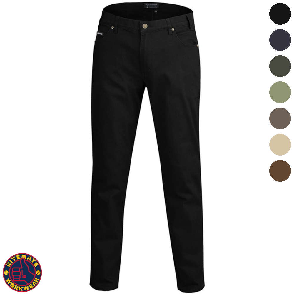 Pilbara (Mens) RMPC033 - Cotton Stretch Jean Shorts (Cement) main image 1
