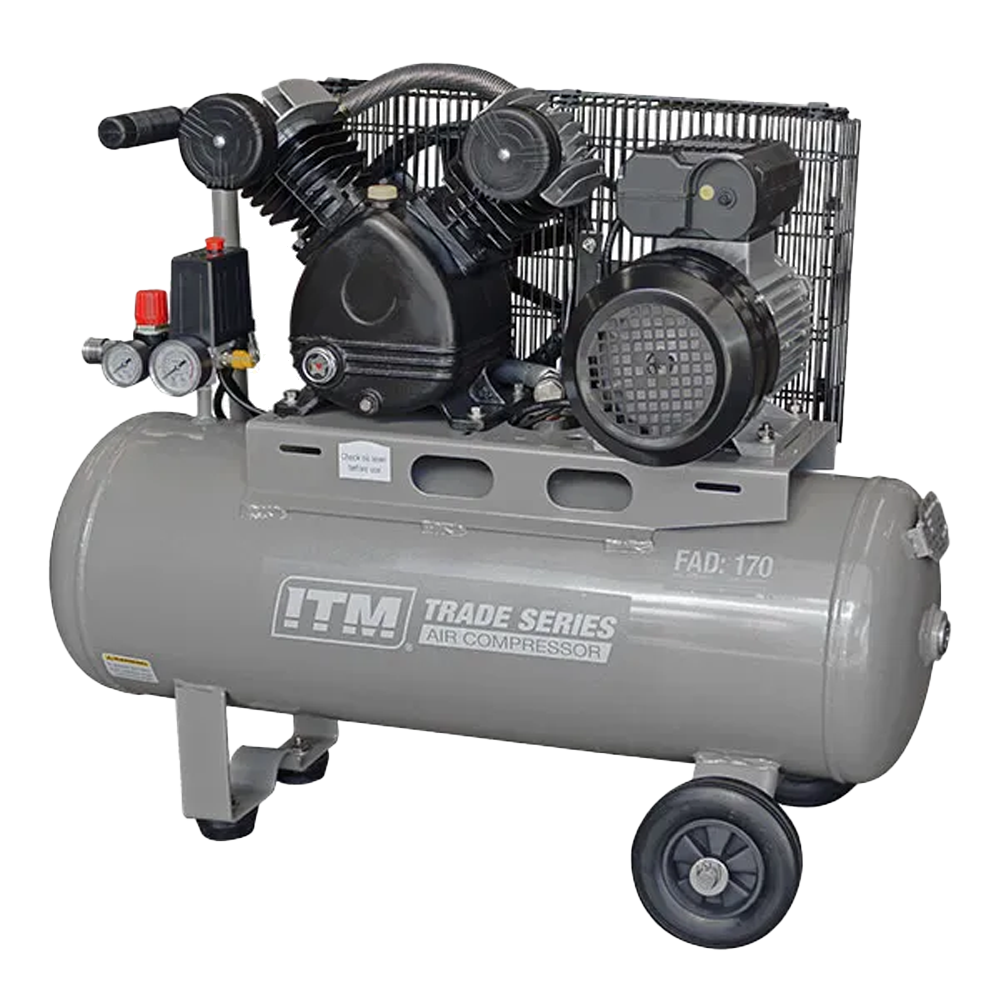 ITM AIR COMPRESSOR 2.2HP 50L TRADE SERIES BELT DRIVE 240V 50LTR TANK ...