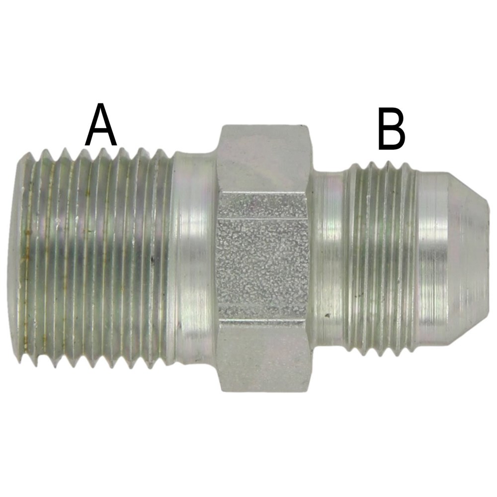 HYD BSPT JIC NIPPLE M M BSPT M 1 1 4 X JIC M 1 5 8 Collier Miller hyd-bspt-jic-nipple-m-m-bspt-m-1-1-4-x-jic-m-1-5-8-collier-miller