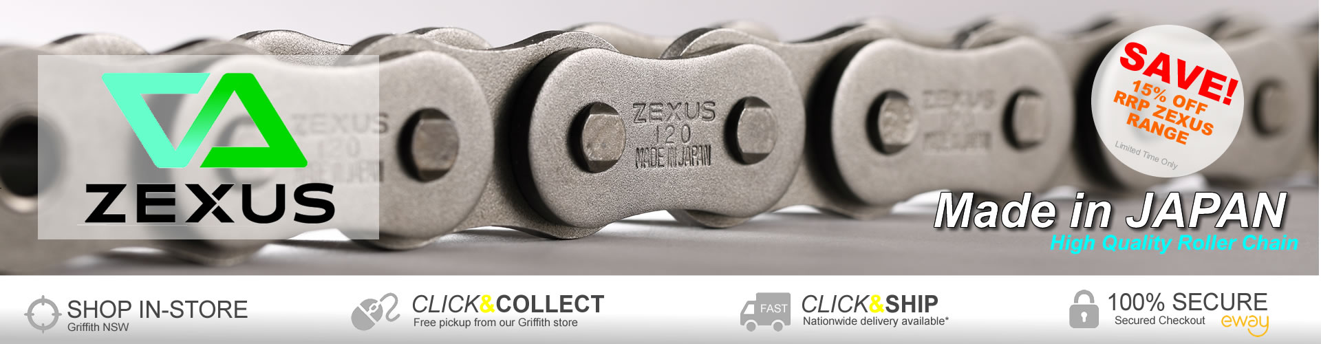 <br>ZEXUS&trade; Roller Chain. Born from Hitachi and Seqencia, continue the tradition of Japanese quality, manufactured for high performance and reliability.