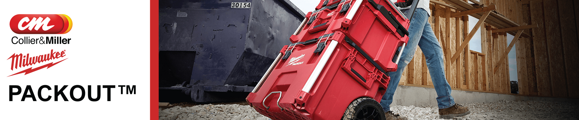 <p>Milwaukee Tool transforms tool transportation, organization, and storage with the PACKOUT&trade; Modular Storage System. At Collier &amp; Miller, we offer a wide range of PACKOUT&trade; toolboxes, organizers, and storage solutions, all designed for maximum versatility. The system&rsquo;s interlocking and interchangeable components allow for endless configurations to suit your needs. Built with impact-resistant materials, the PACKOUT&trade; range is engineered to withstand the toughest job site conditions.</p>