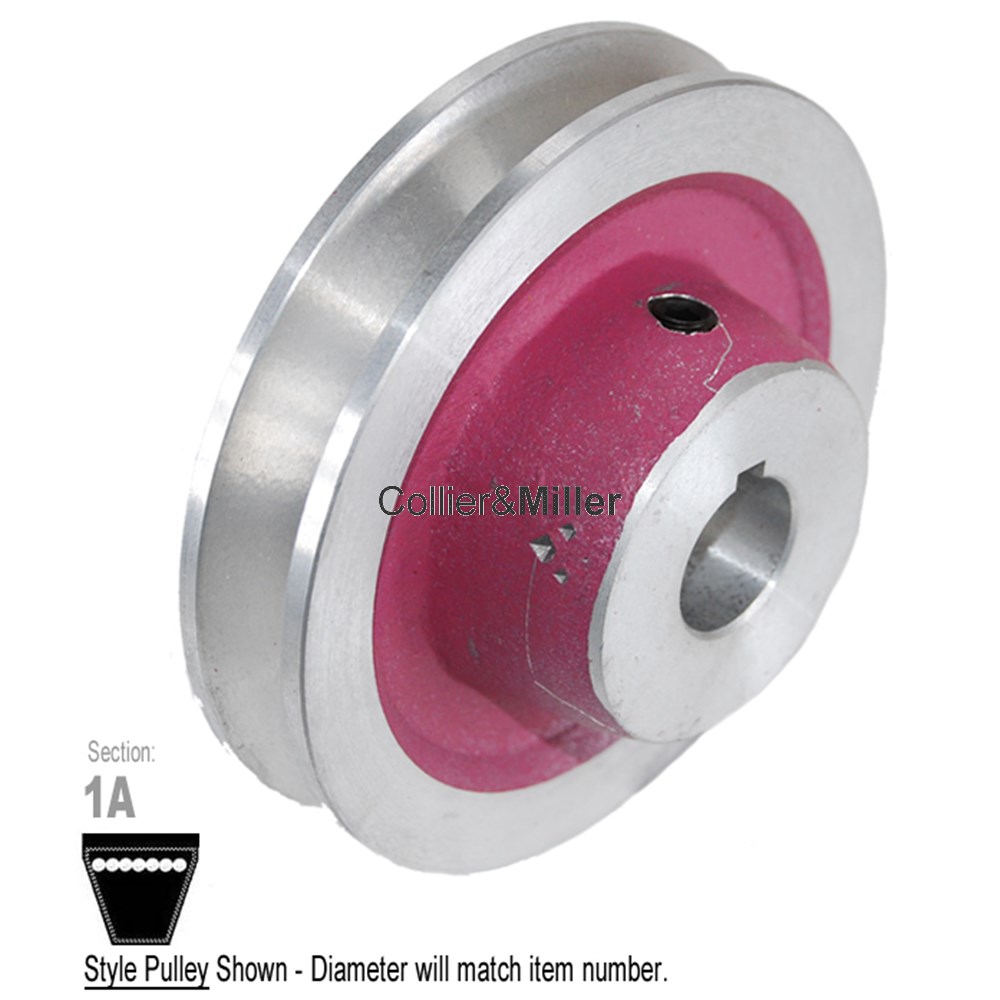 VPULLEY 1A SECTION X 8" 5/8 BORE 3/16 KEYWAY ALUMINIUM Collier Miller