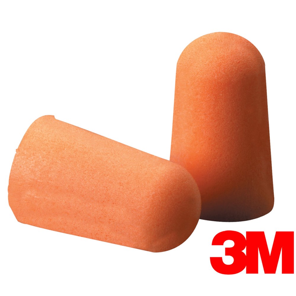 3M 1100 EARPLUGS BOX 200 DISPOSABLE UNCORDED ORANGE SLC80=21dB