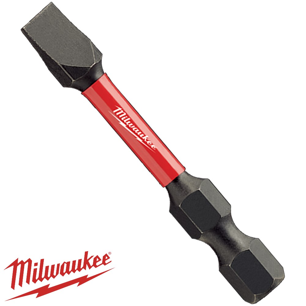 MILWAUKEE SLOTTED 1/4" X 48MM DRIVER BIT 1/4" HEX SHAFT Collier & Miller