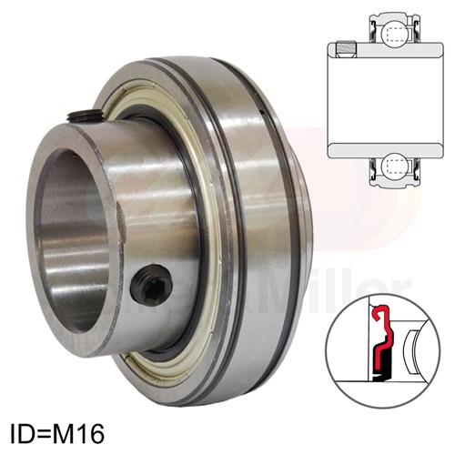 RHP GRUB SCREW BEARING 16MM Collier & Miller