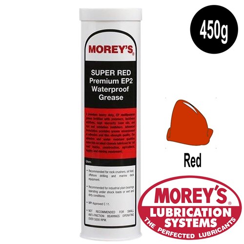 MOREYS SUPER RED GREASE 450GM EPMP2 TEMP 20 TO 170 DegC RESIST WATER