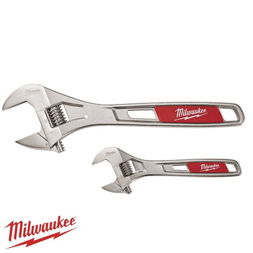 MILWAUKEE WRENCH SET 2 PIECE ADJUSTABLE 250MM & 150MM Collier & Miller