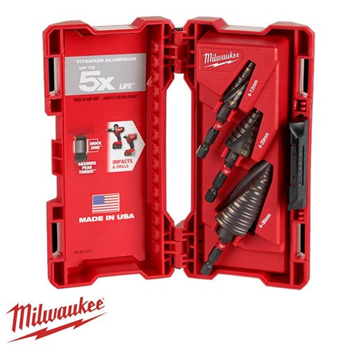 MILWAUKEE STEP DRILL SET SHOCKWAVE Collier & Miller