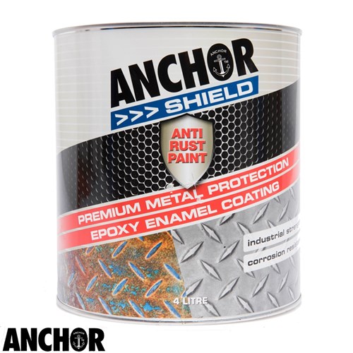 ANCHOR SHIELD SATIN BLACK 4L ANTI RUST PAINT EPOXY ENAMEL COATING Collier Miller