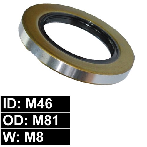 OIL SEAL TITAN AXLE 46MMX81MM X 8MM (SUITS 035.011.010) Collier & Miller