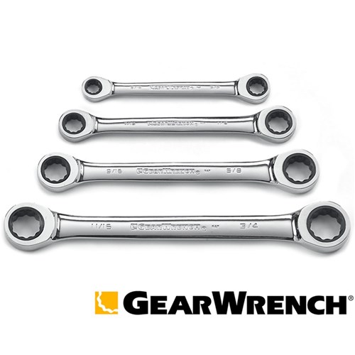 GEARWRENCH RATCHET WRENCH SET DOUBLE BOX END SAE 4PCE Collier Miller