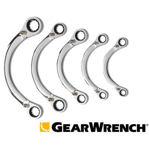 GEARWRENCH RATCHET WRENCH SET HALF MOON METRIC 5PC Collier Miller