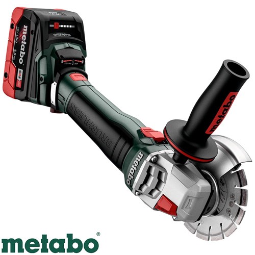 METABO 18V QUICK ANGLE GRINDER 125MM CORDLESS KIT 2X5.5 AH BATTERIES