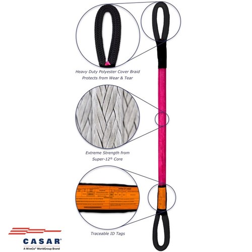 100 Tonne x 12 Metre Tow Strop layout