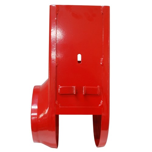 Rear perspective of the A&I Products® tailings elevator boot highlighting the housing profile and mounting points.