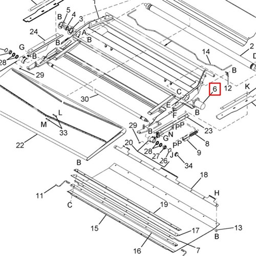 Center Feed Hydraulic Motor, schematic location, fits Macdon, Case & New Holland