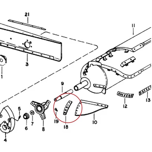 Illustrated parts schematic for Case-IH wear bar kit B94524 and associated mounting hardware