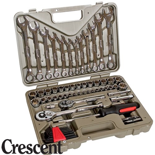 CRESCENT SOCKET & TOOL SET 70 PIECE 1/4 & 3/8 AF-METRIC BLOW