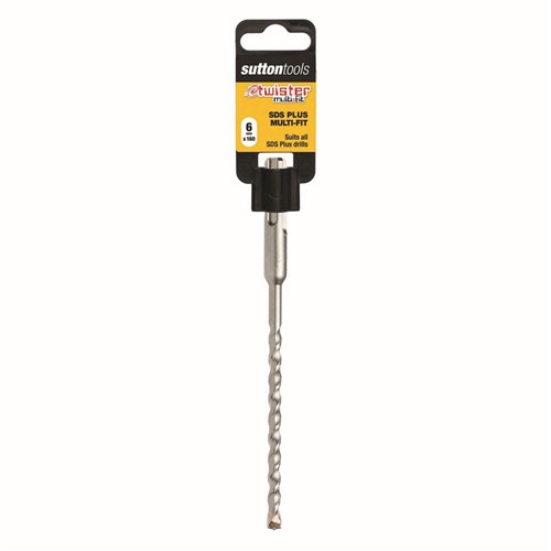 SUTTON 6MM MASONRY DRILL BIT SDS PLUS TWISTER MULTIFIT 160MM LONG