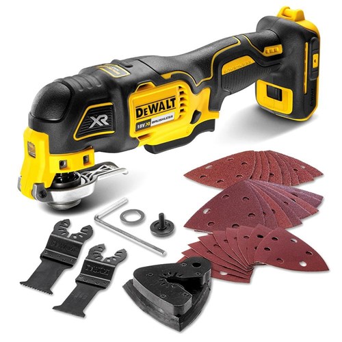 DEWALT 18V XR MULTI TOOL BRUSHLESS OSCILLATING 1.1KG 020,000 OPM TOOL