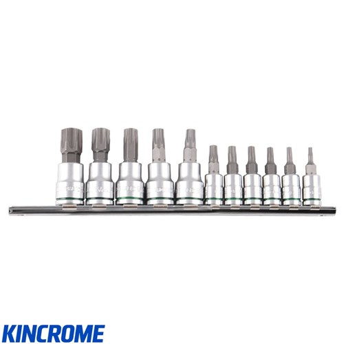 KINCROME TORX SOCKET SET 11PC 1/4 & 3/8 SQUARE DRIVE Collier & Miller