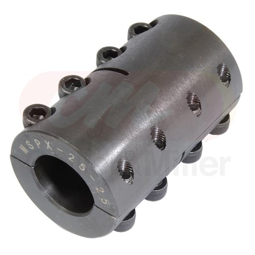 SPLIT RIDGID COUPLING 2P 25MM BORE=25MM X 25MM OD=45MM L=75MM 2 PIECE Collier & Miller