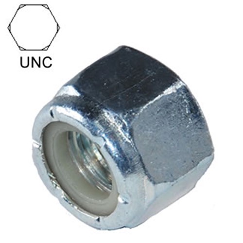 NYLOC NUT 1/2 UNC ZINC PLATED GRADE 5 Collier & Miller
