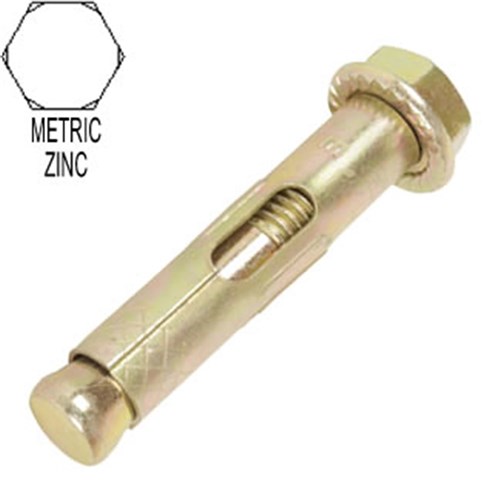SLEEVE ANCHOR Z/P HEX M8 X85MM ZINC PLATED Collier & Miller