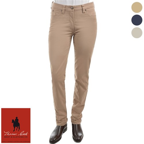 THOMAS COOK WOMENS STRETCH MOLESKIN WONDER JEAN MID-REG-SLIM 32 LEG ...